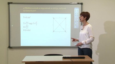 Embedded thumbnail for Matematika, 6. osztály, 138. óra, A merőleges átlójú négyszög területe