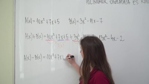 Embedded thumbnail for Matematika, I. osztály, 51. óra, A polinomok bevezetése, összeadása és kivonása