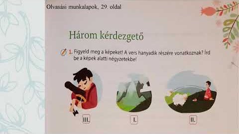 Embedded thumbnail for Magyar nyelv és irodalom, 2. osztály, 57. óra, Kányádi Sándor: Három kérdezgető
