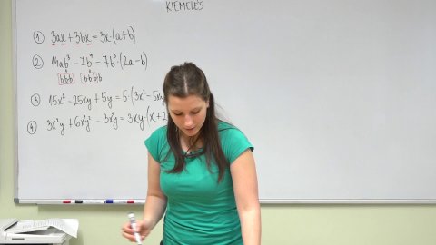 Embedded thumbnail for Matematika, I. osztály, 54. óra, Tényezőkre bontás – Kiemelés