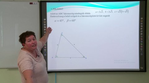 Embedded thumbnail for Matematika, II. osztály, 88. óra, A szinusz- és koszinusztétel alkalmazása