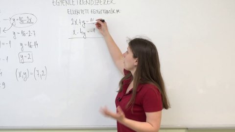 Embedded thumbnail for Matematika, I. osztály, 78. óra, Két változós lineáris egyenletrendszerek